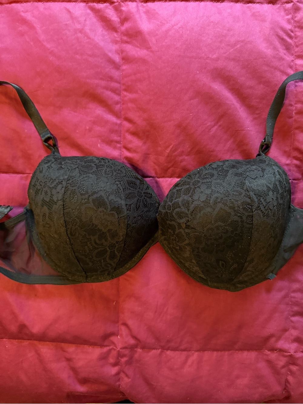 Victoria's Secret Black Lace Push-Up Bra